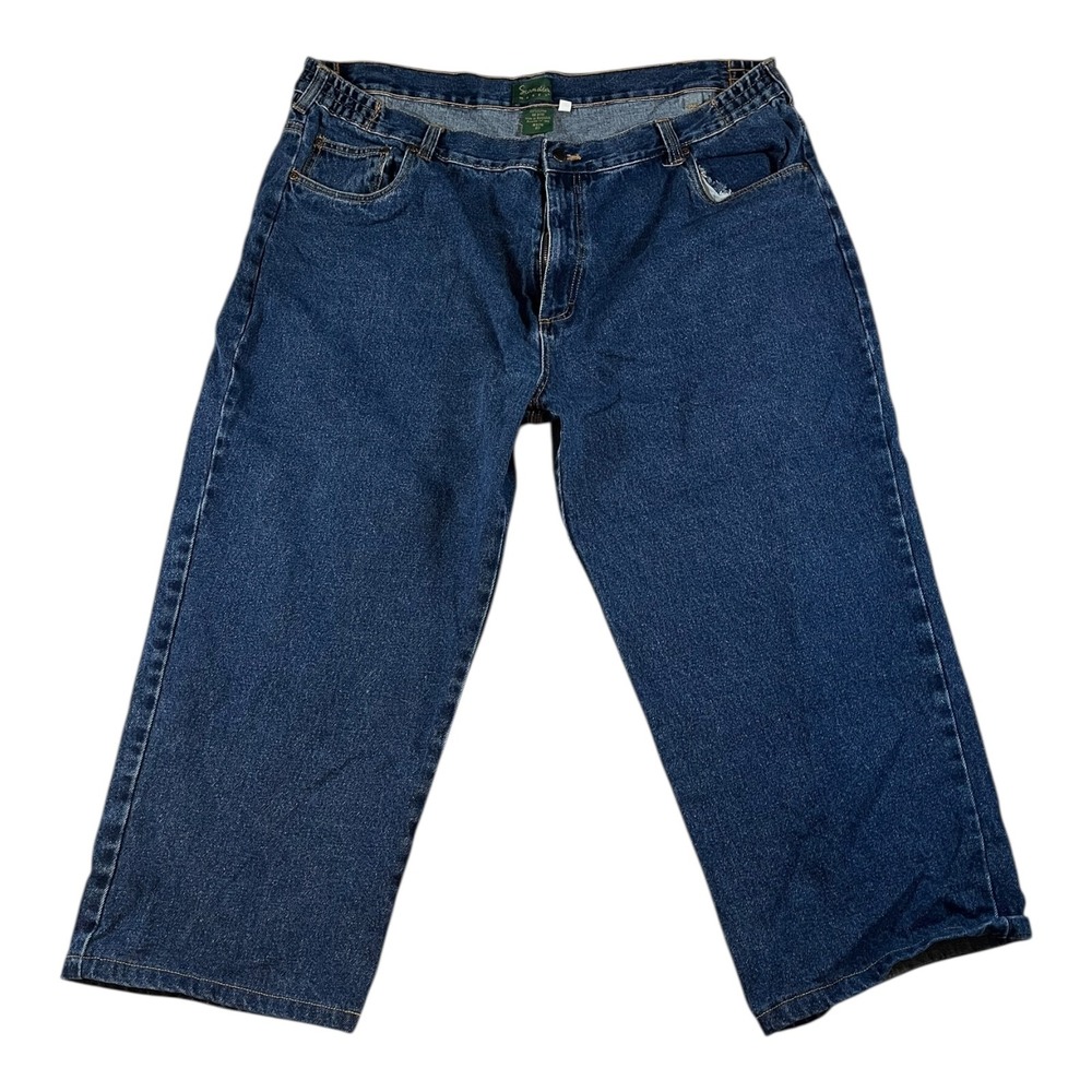 Scandia Woods Women's Jeans 100% Cotton Elastic Waist Blue Wash